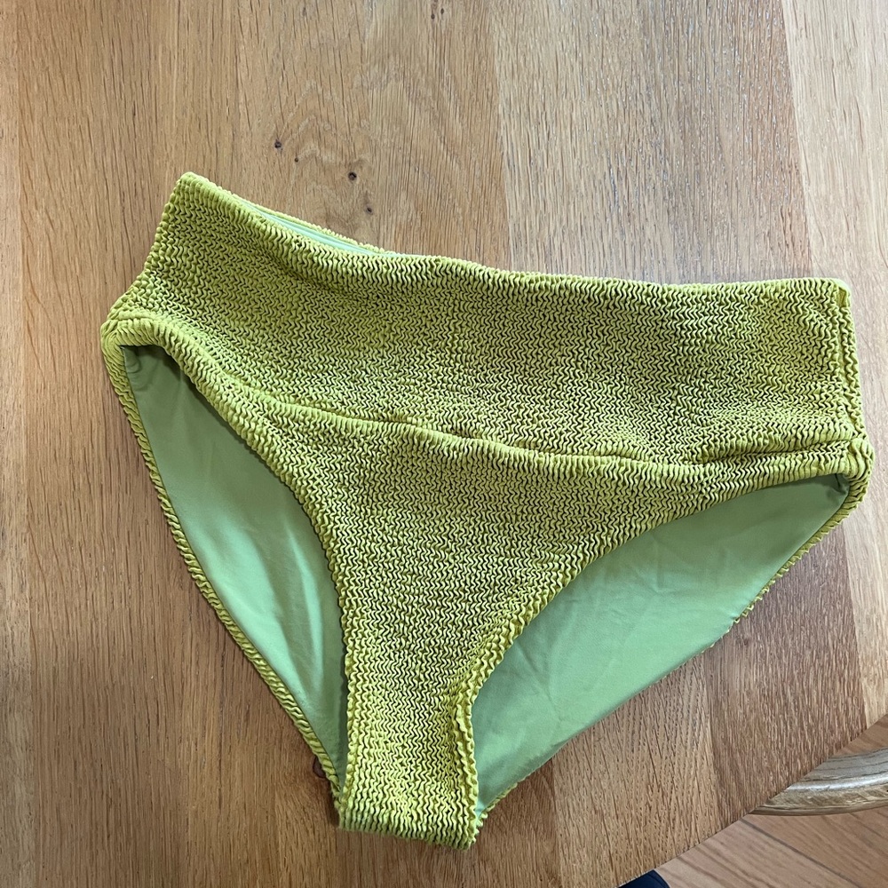 High-Waisted Lime Green Bikini Bottom